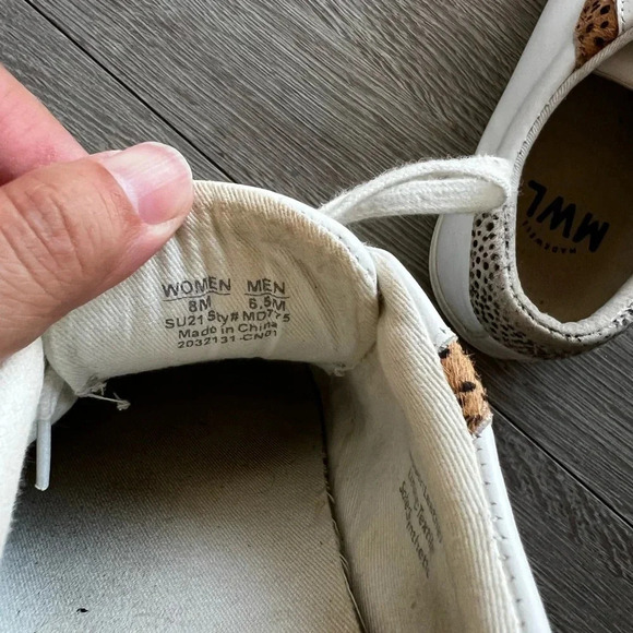 Sidewalk Low-Top Sneakers in Leather & Calf Hair: Wave Edition - Size 8 - Picture 8 of 8